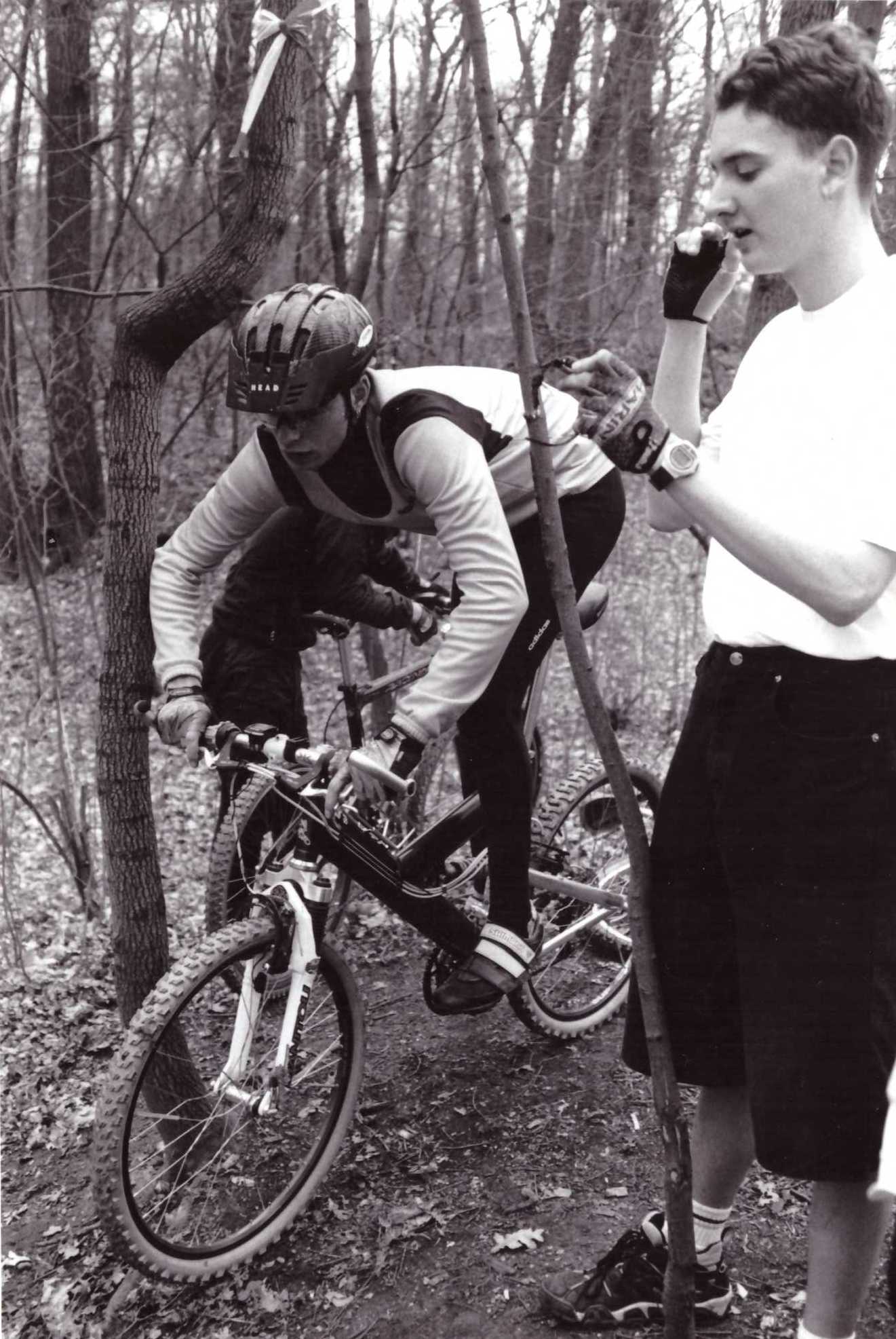 Das erste "Training" 1996- Christian Puck auf Gary Fisher Joshua1 mit Antriebsschwinge