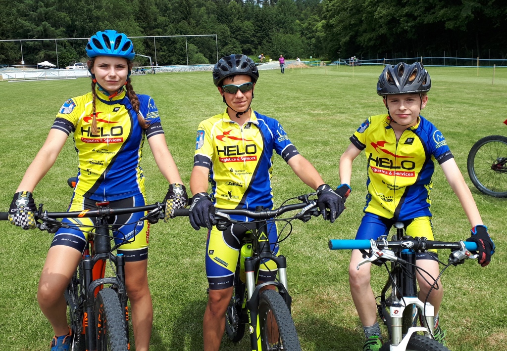 Unsere Staffel: Celina, Fabian, Frieder (von links)