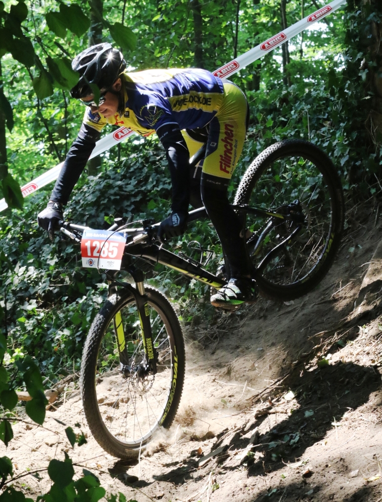 Fabian beim Slalom